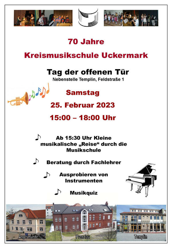 Bild vergrößern: 70 Jahre Kreismusikschule Uckermark