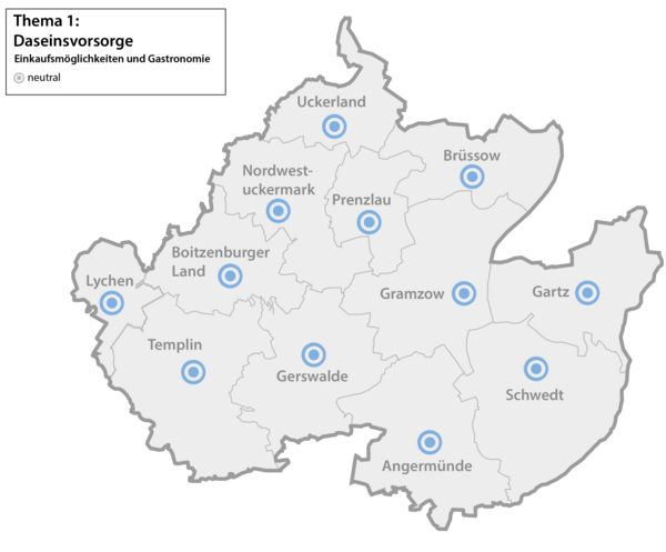 Daseinsvorsorge: Einkaufsm&ouml;glichkeiten und Gastronomie